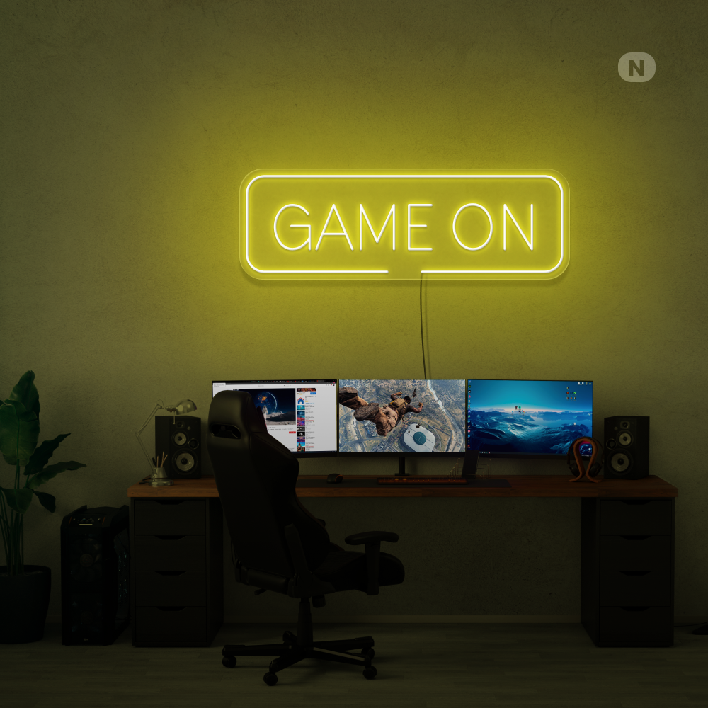 Neon Schild Game On