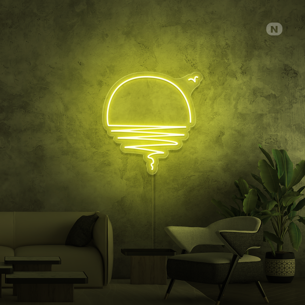 Neon Schild Sonnenuntergang