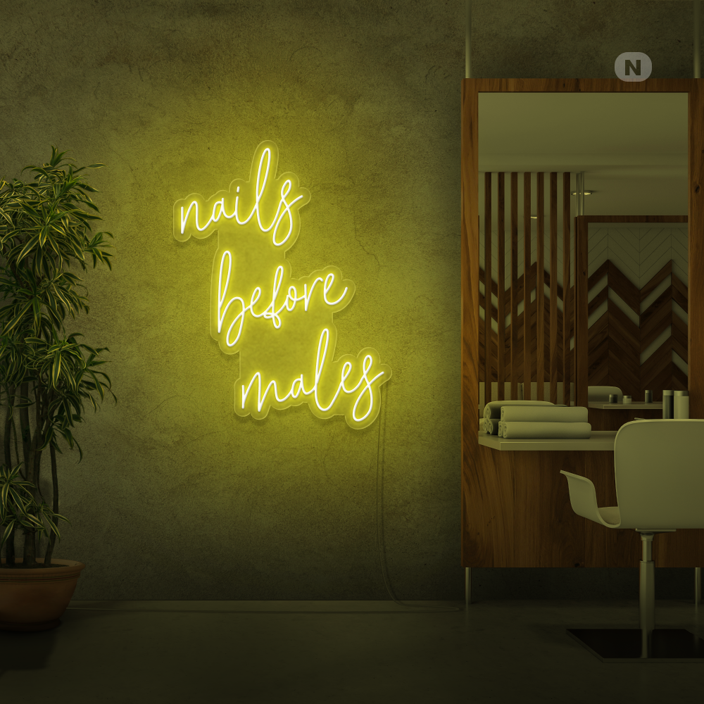 Neon Schild nails before males