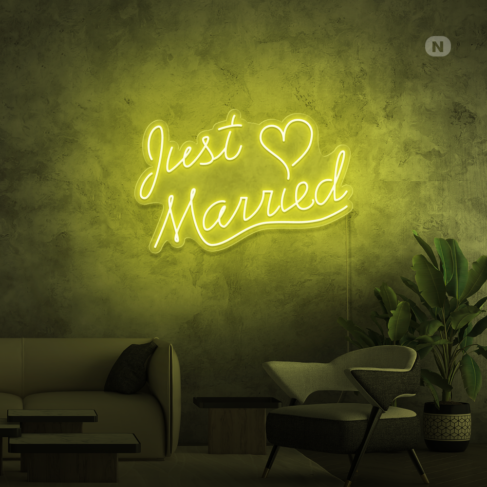 Neon Schild Just Married