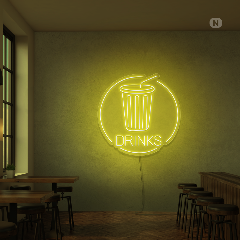 Neon Schild Drinks