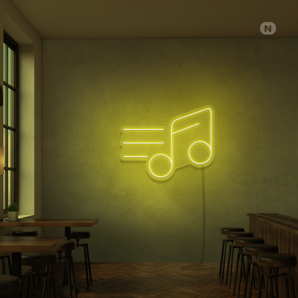 Neon Schild Musiknote