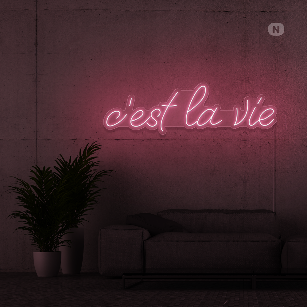 Neon Schild c'est la vie