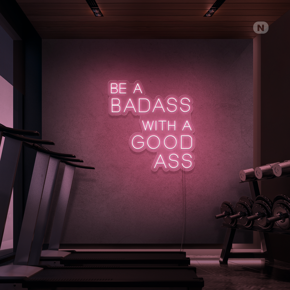 Neon Schild Gym Quote