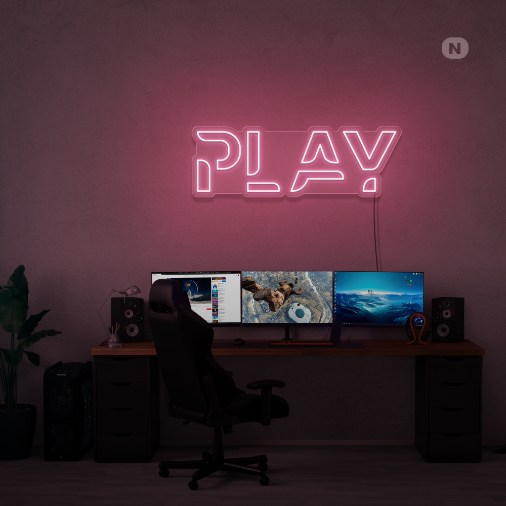 Neon Schild Play