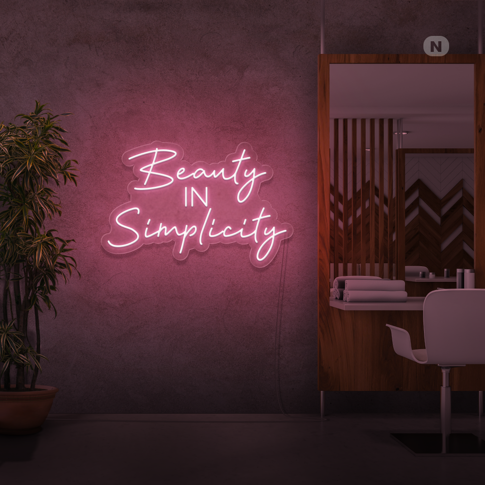 Neon Schild Beauty in Simplicity