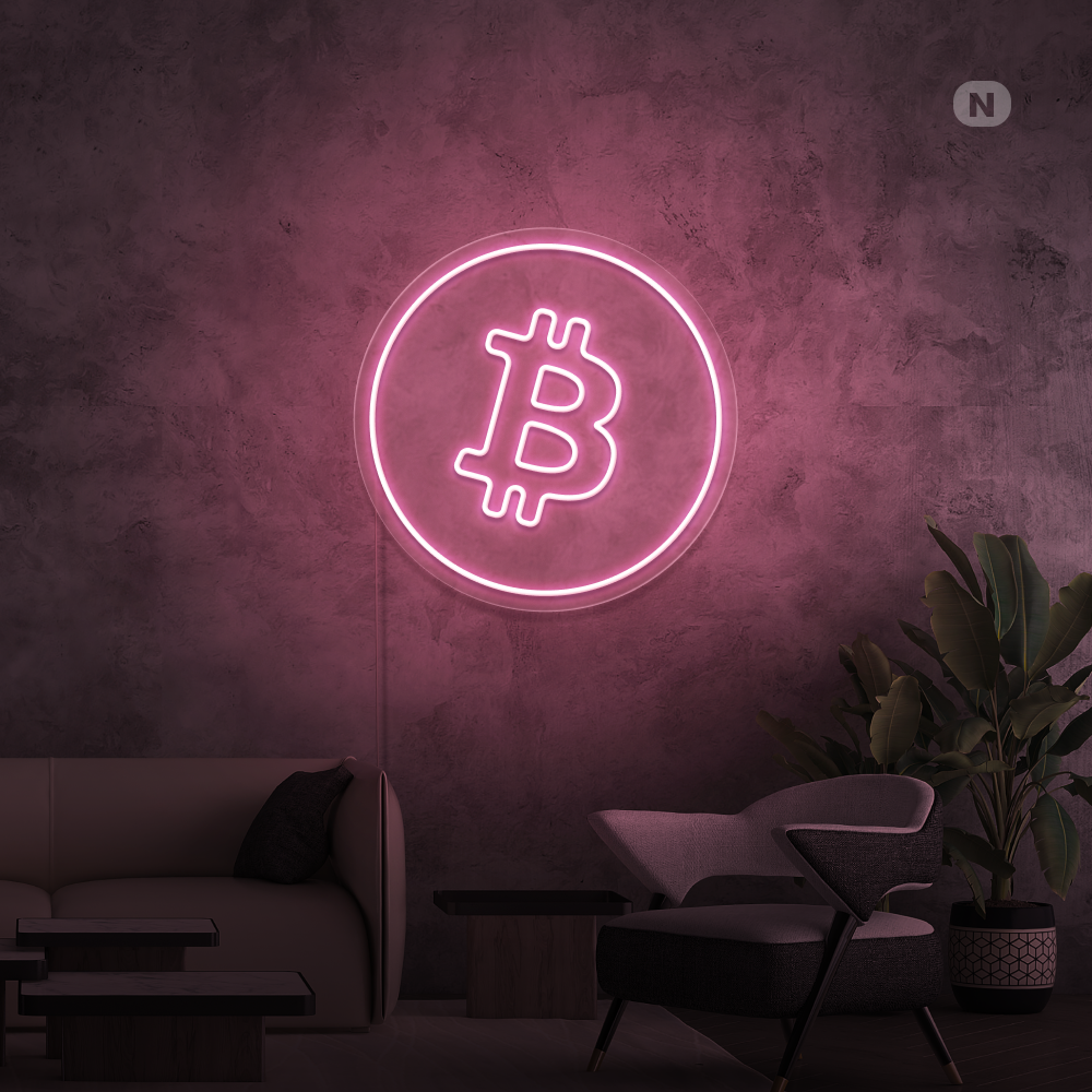 Neon Schild Bitcoin