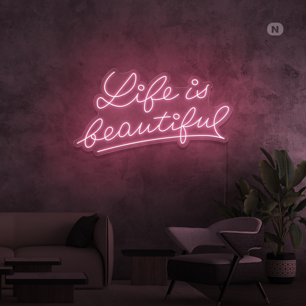 Neon Schild Leben Zitat 2