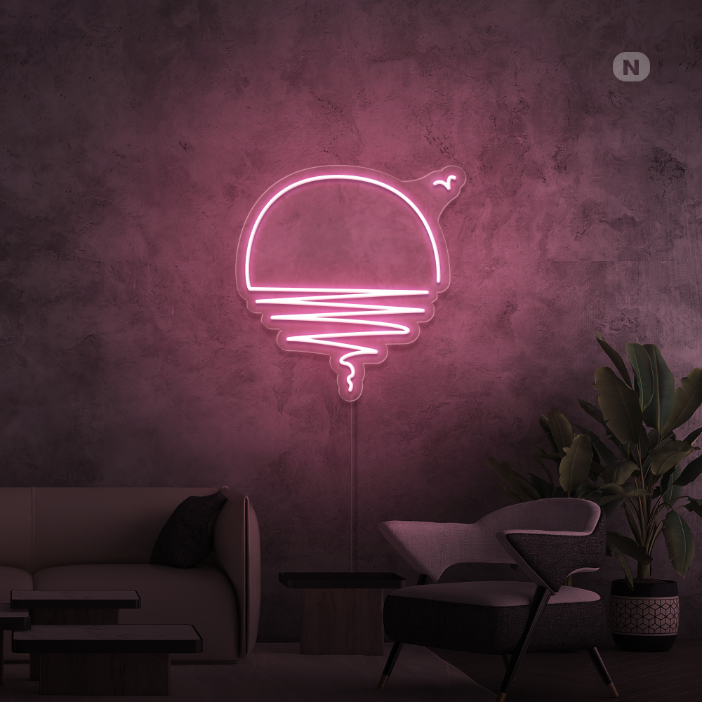 Neon Schild Sonnenuntergang