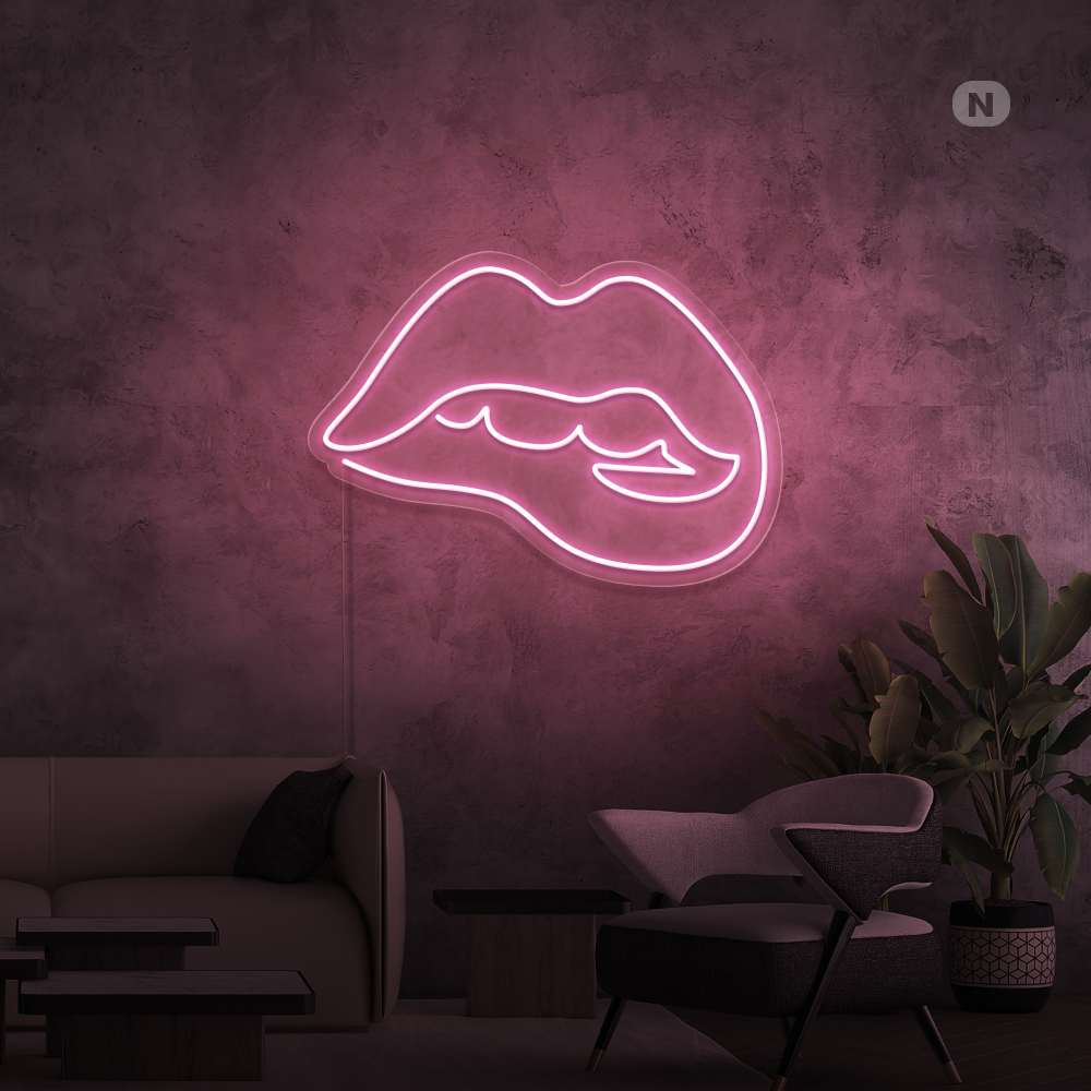 Neon Schild Verführerische Lippe