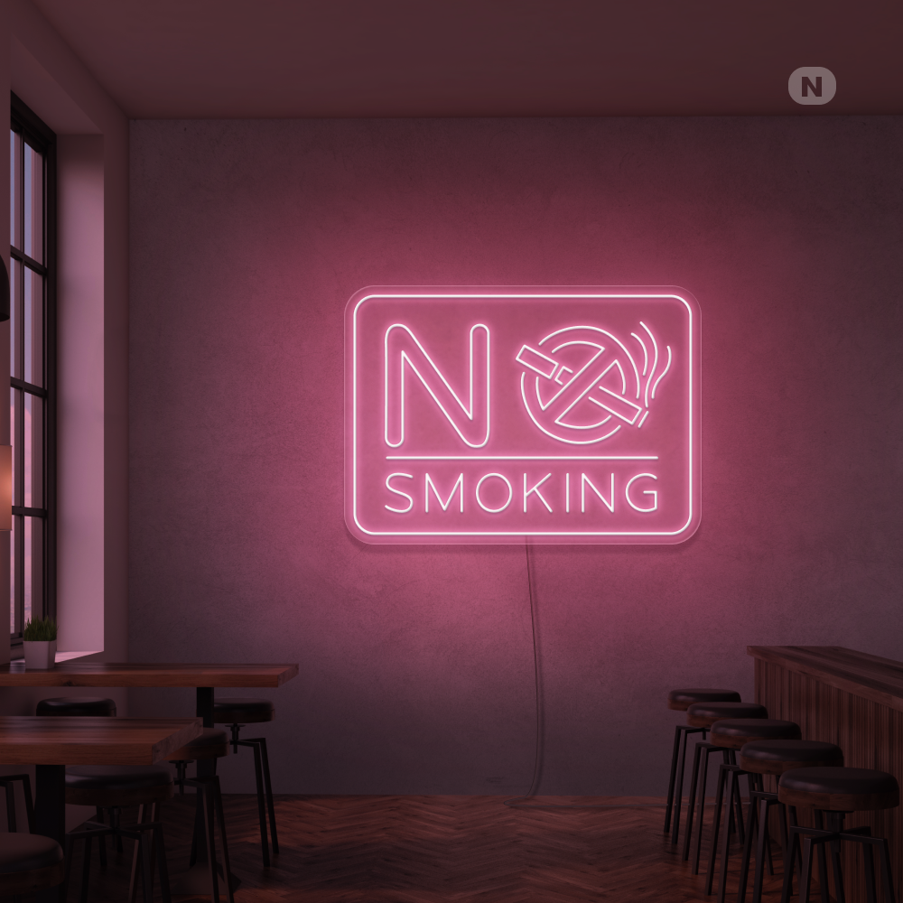 Neon Schild No Smoking