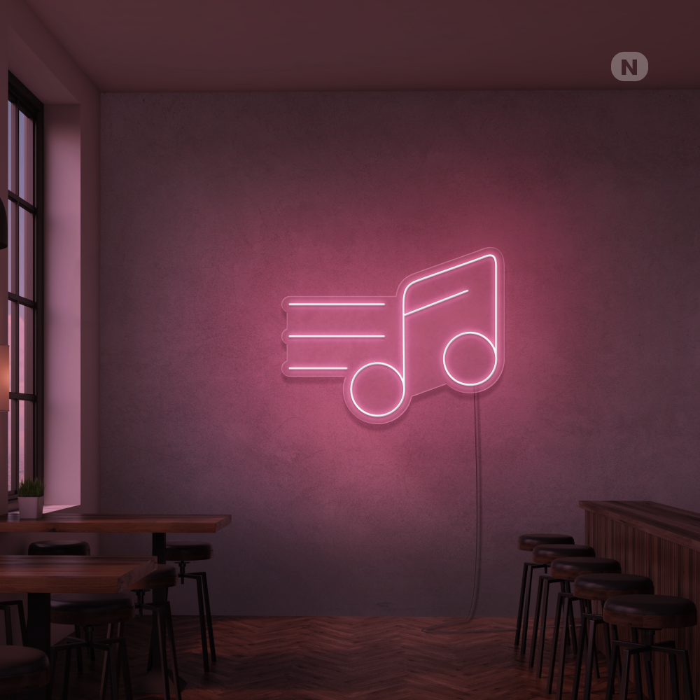Neon Schild Musiknote