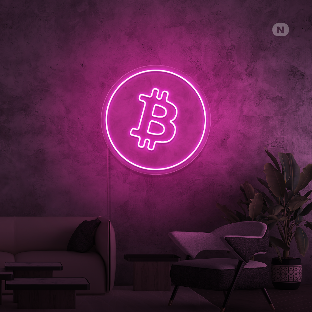 Neon Schild Bitcoin