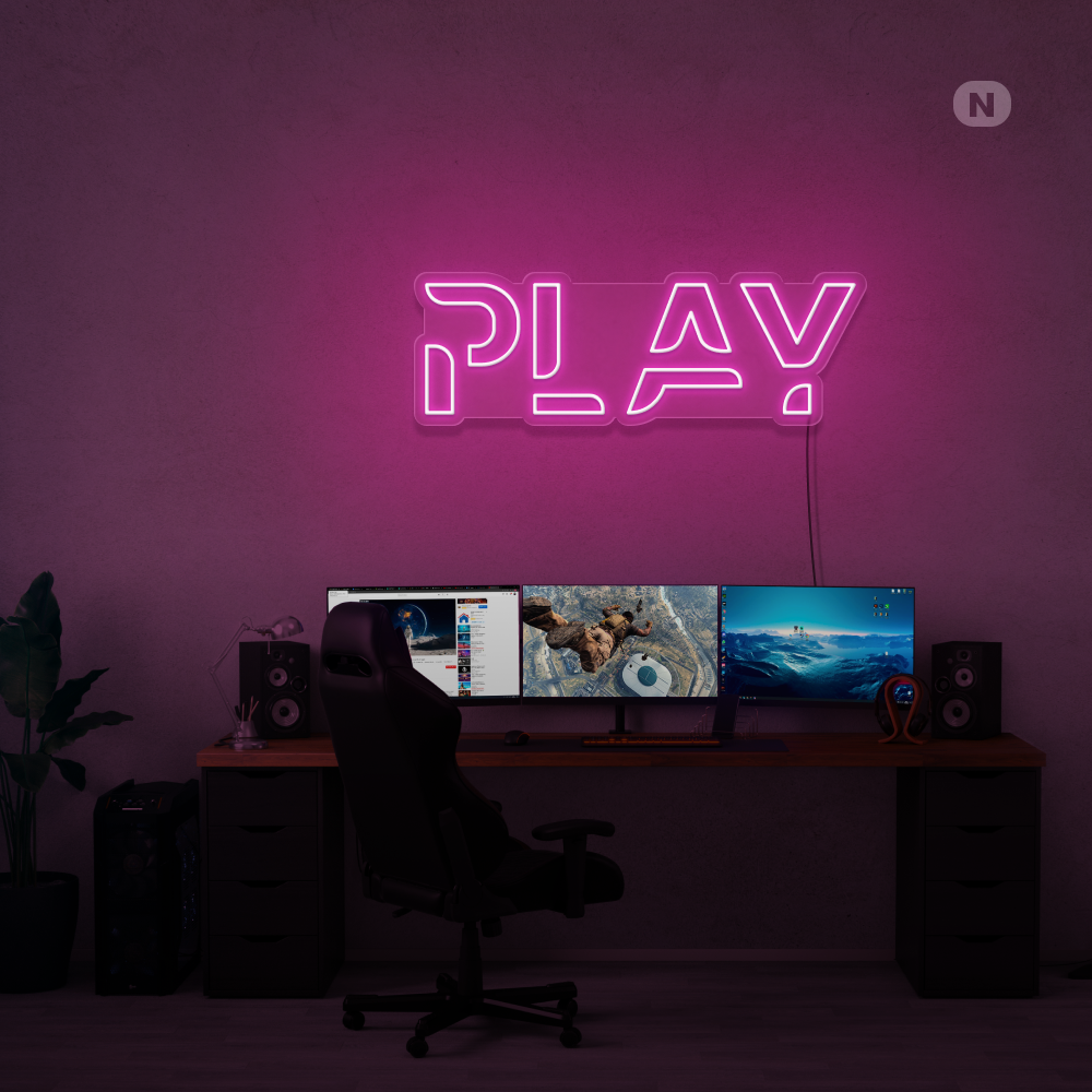 Neon Schild Play