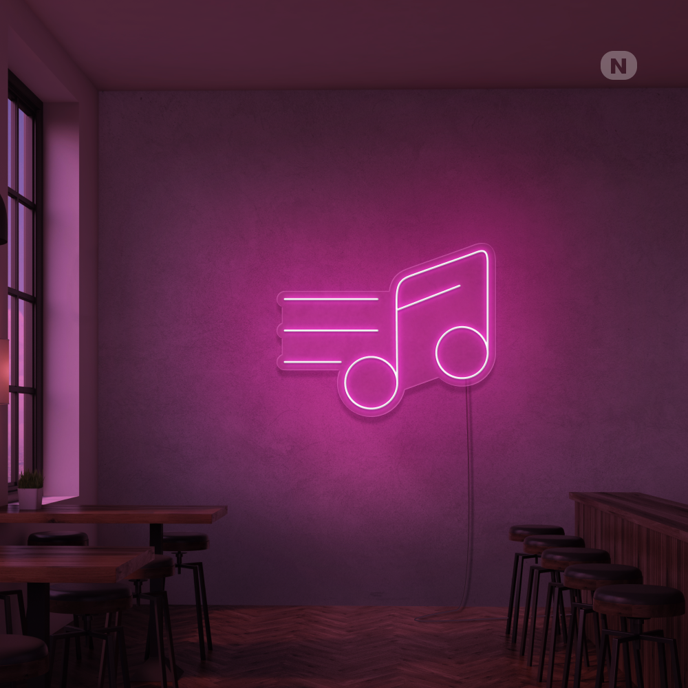 Neon Schild Musiknote