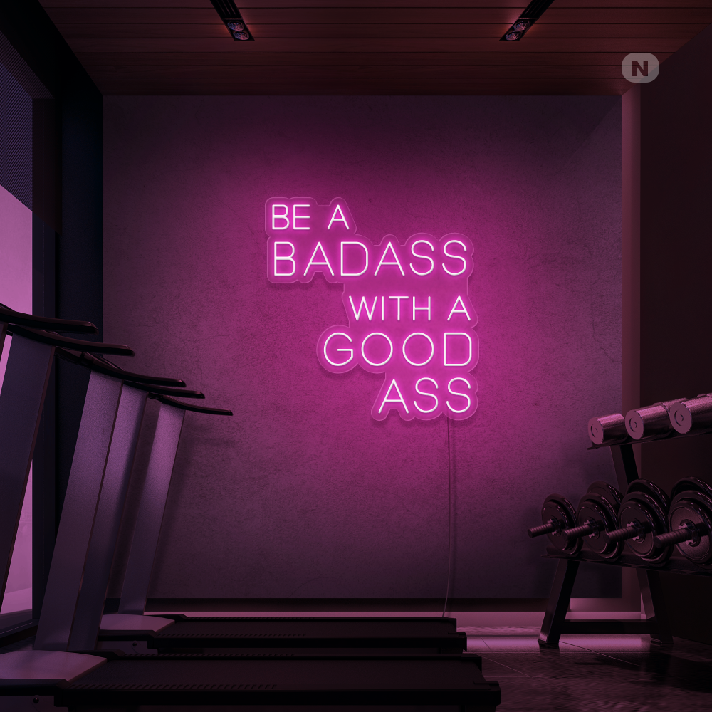 Neon Schild Gym Quote