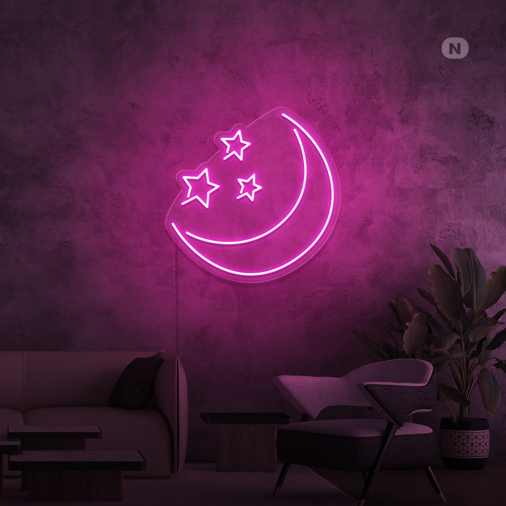 Neon Schild Mond