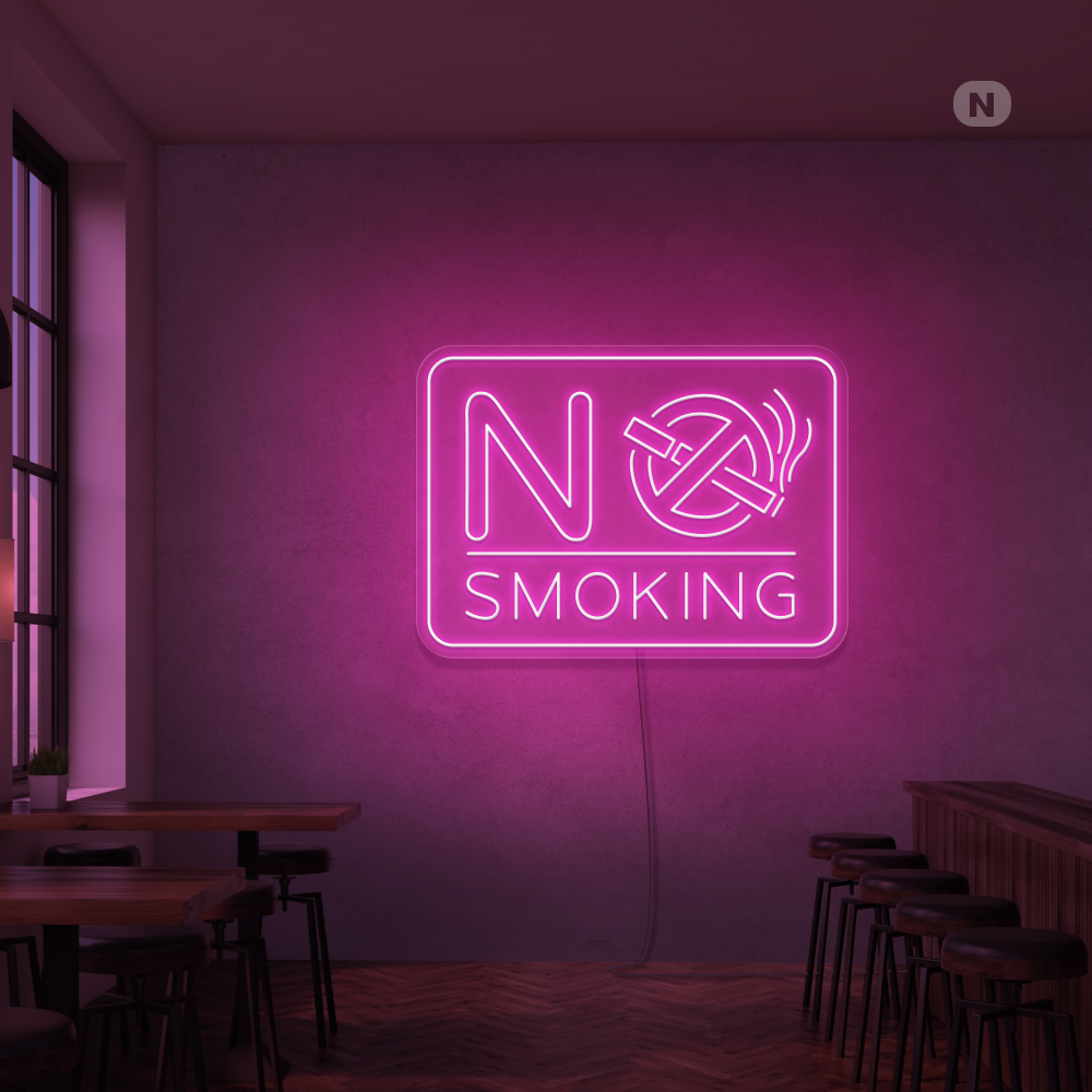 Neon Schild No Smoking