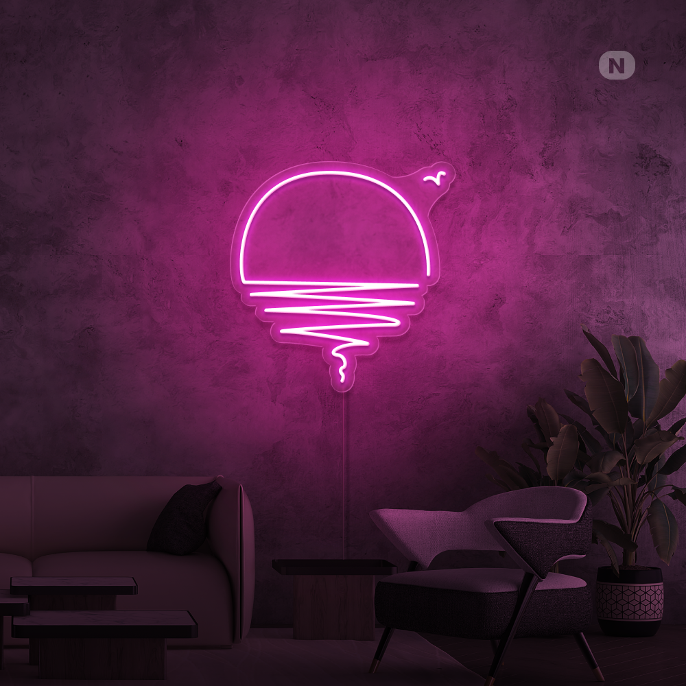 Neon Schild Sonnenuntergang
