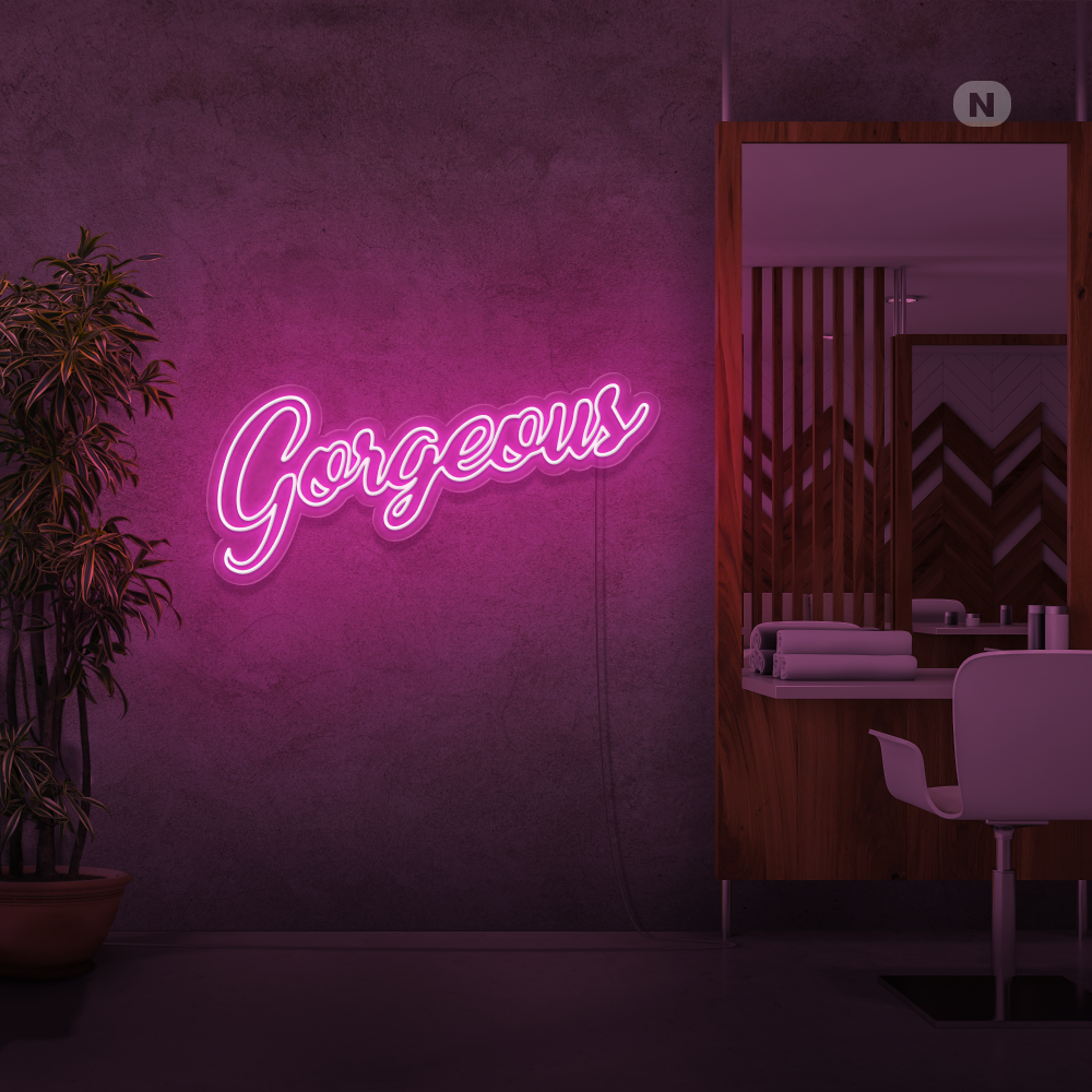 Neon Schild Gorgeous