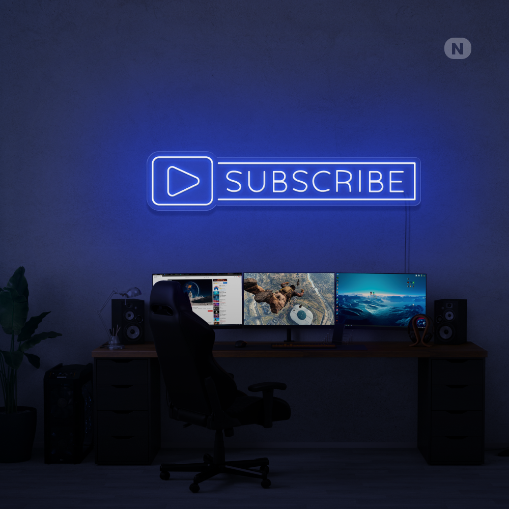 Neon Schild Subscribe