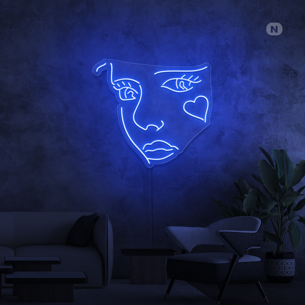 Neon Schild Joker Gesicht