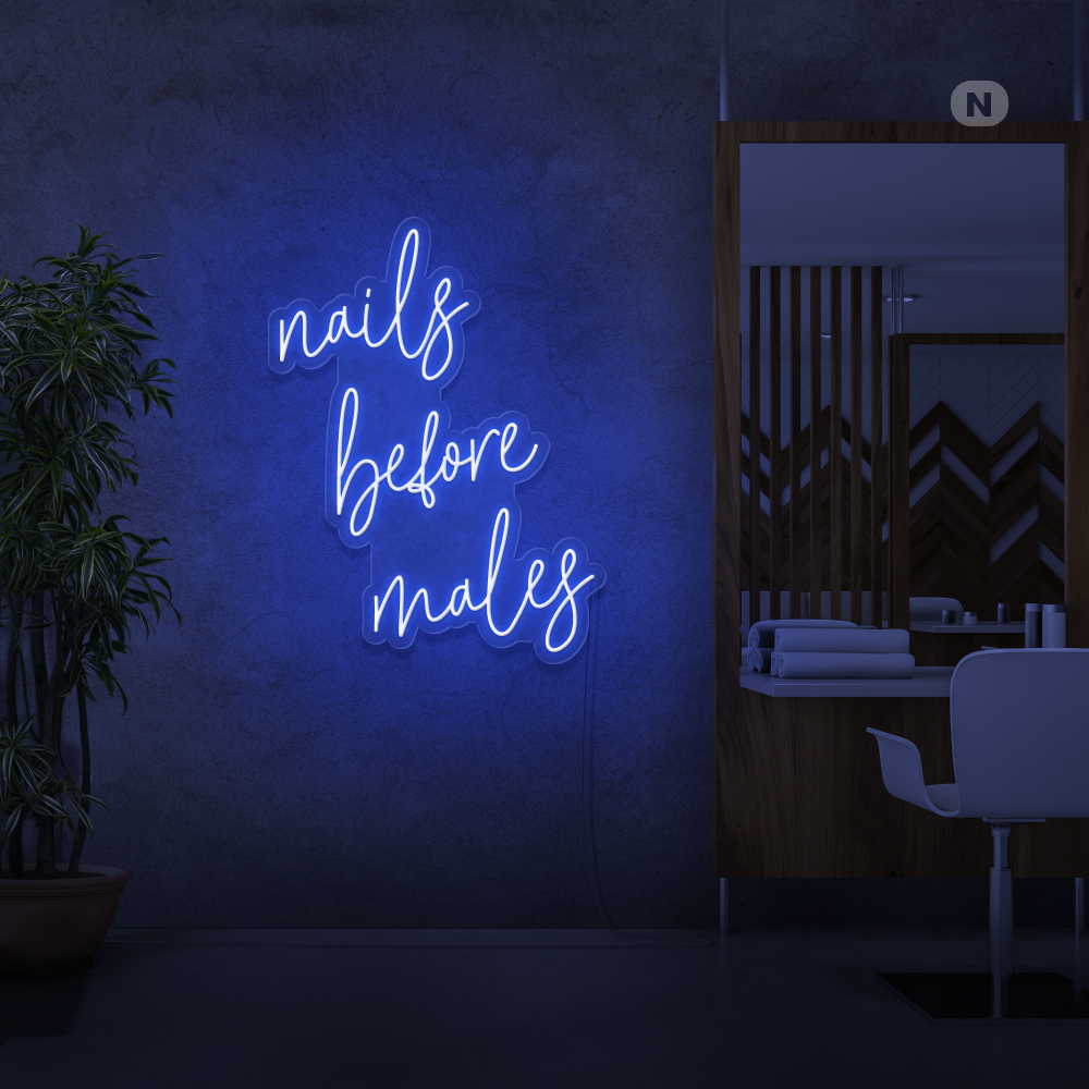 Neon Schild nails before males