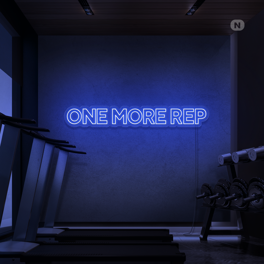 Neon Schild One More Rep