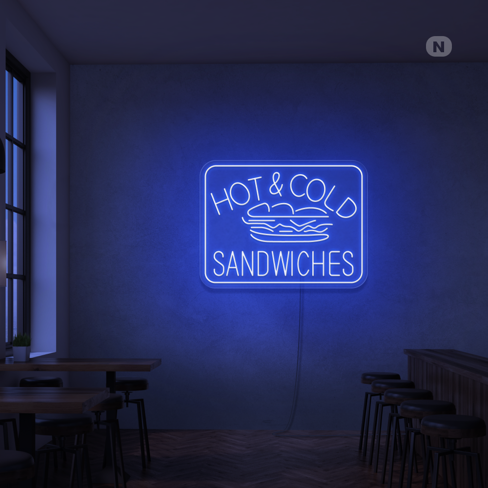 Neon Schild Hot & Cold Sandwiches