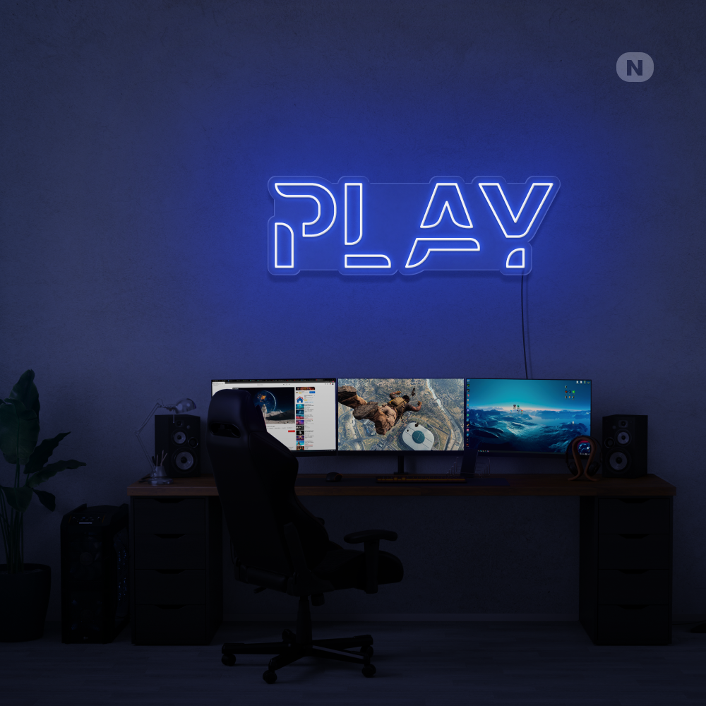 Neon Schild Play