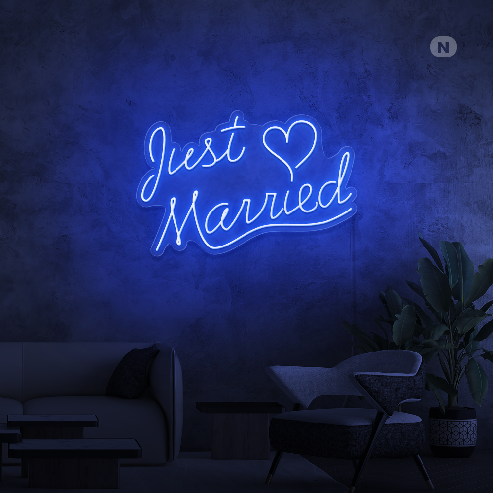 Neon Schild Just Married