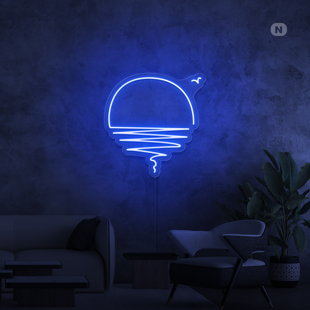 Neon Schild Sonnenuntergang