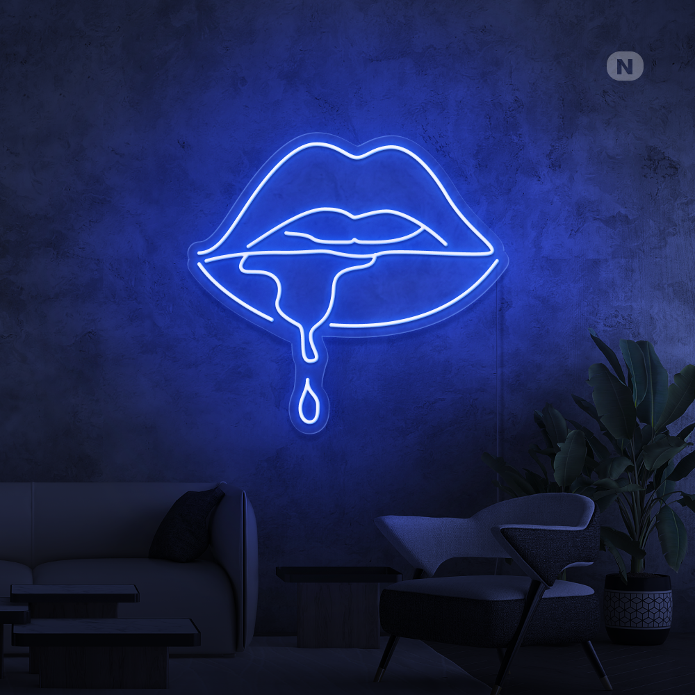 Neon Schild Ätzende Lippe