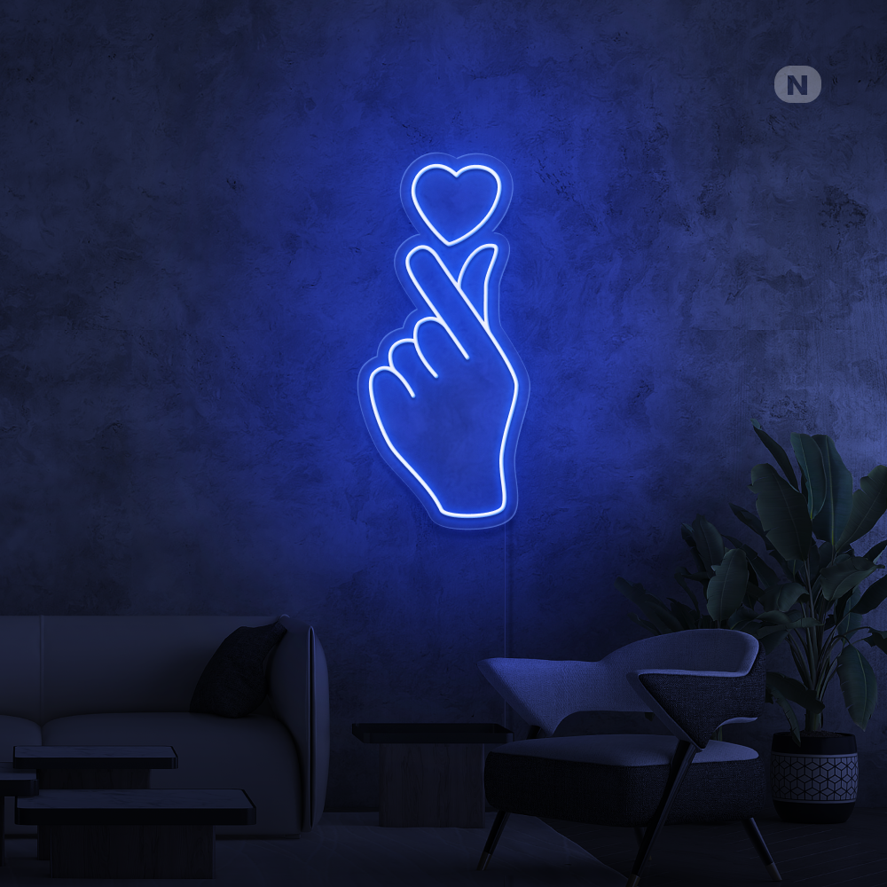 Neon Schild Liebe Hand