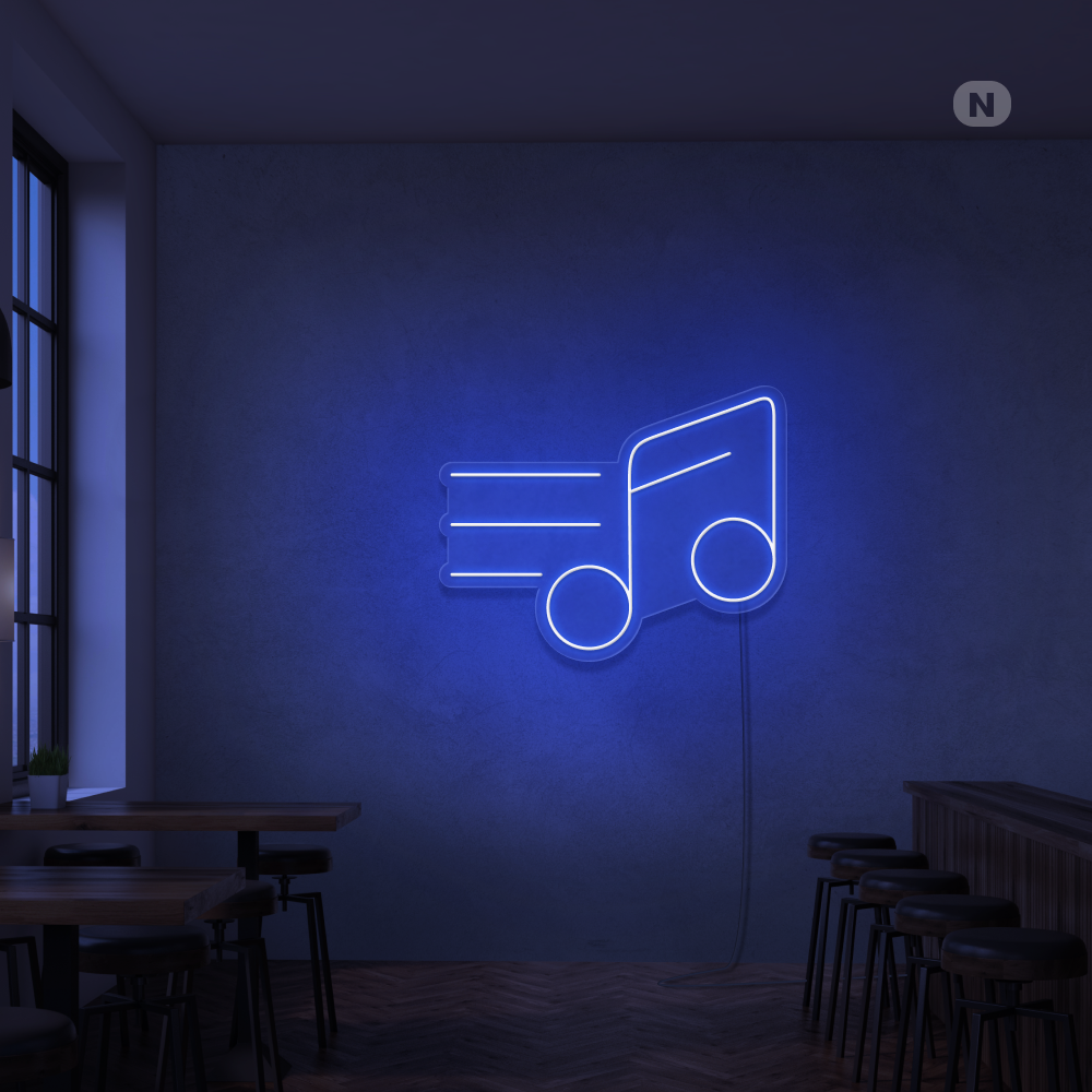Neon Schild Musiknote