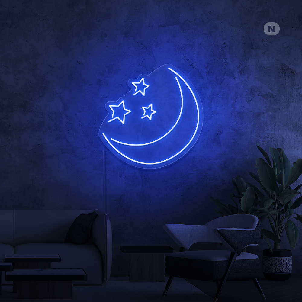 Neon Schild Mond