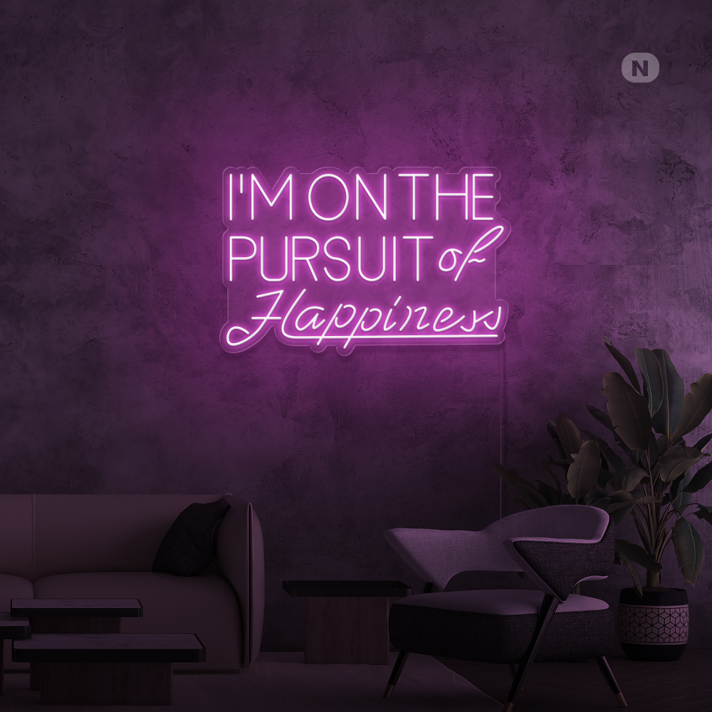 Neon Schild Hapiness