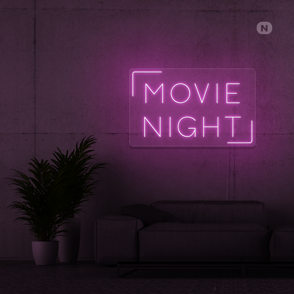 Neon Schild Movie Night