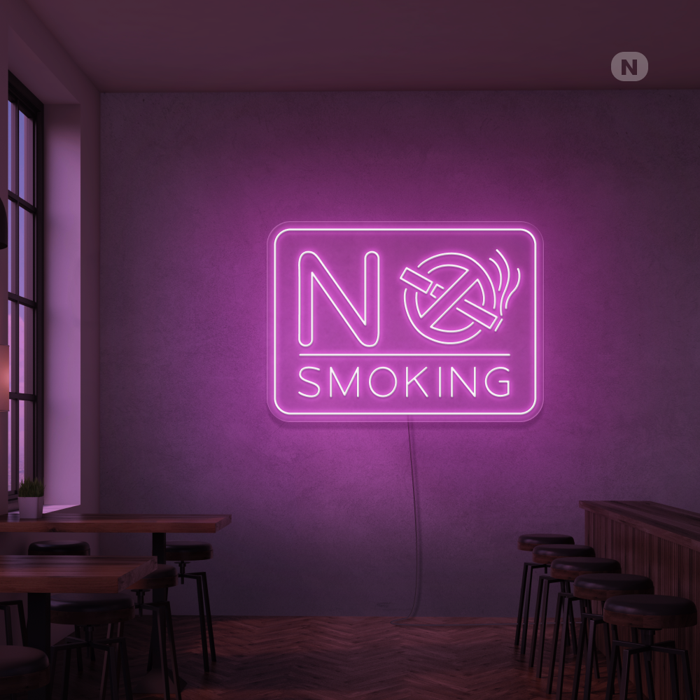 Neon Schild No Smoking