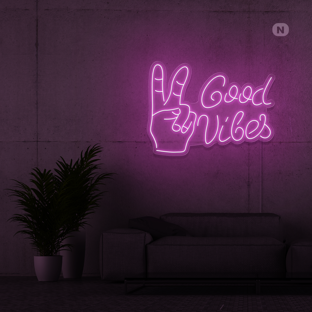 Neon Schild Good Vibes