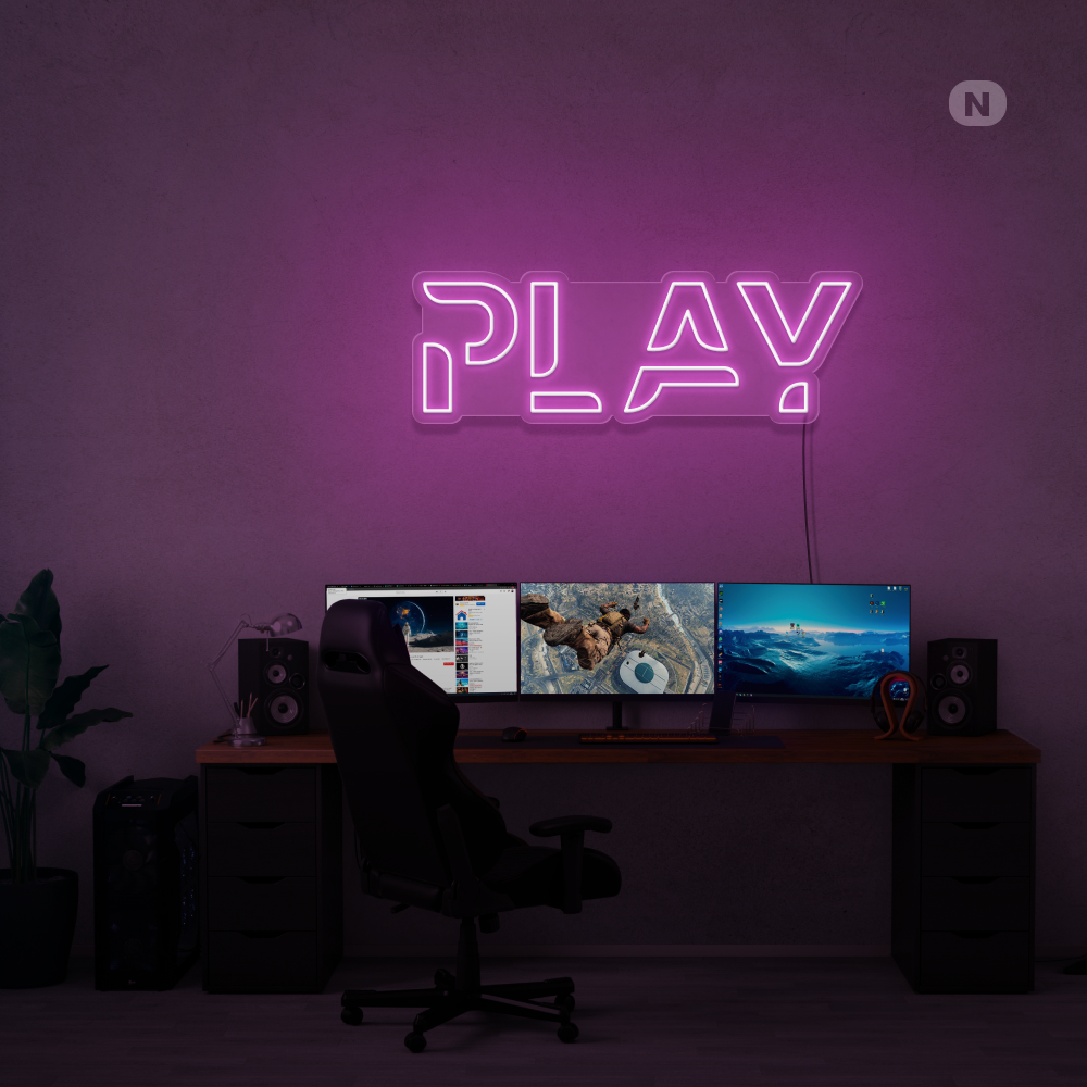 Neon Schild Play