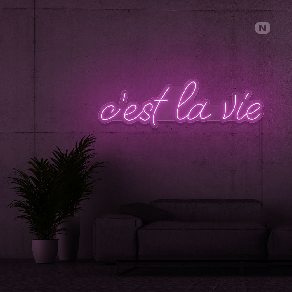 Neon Schild c'est la vie