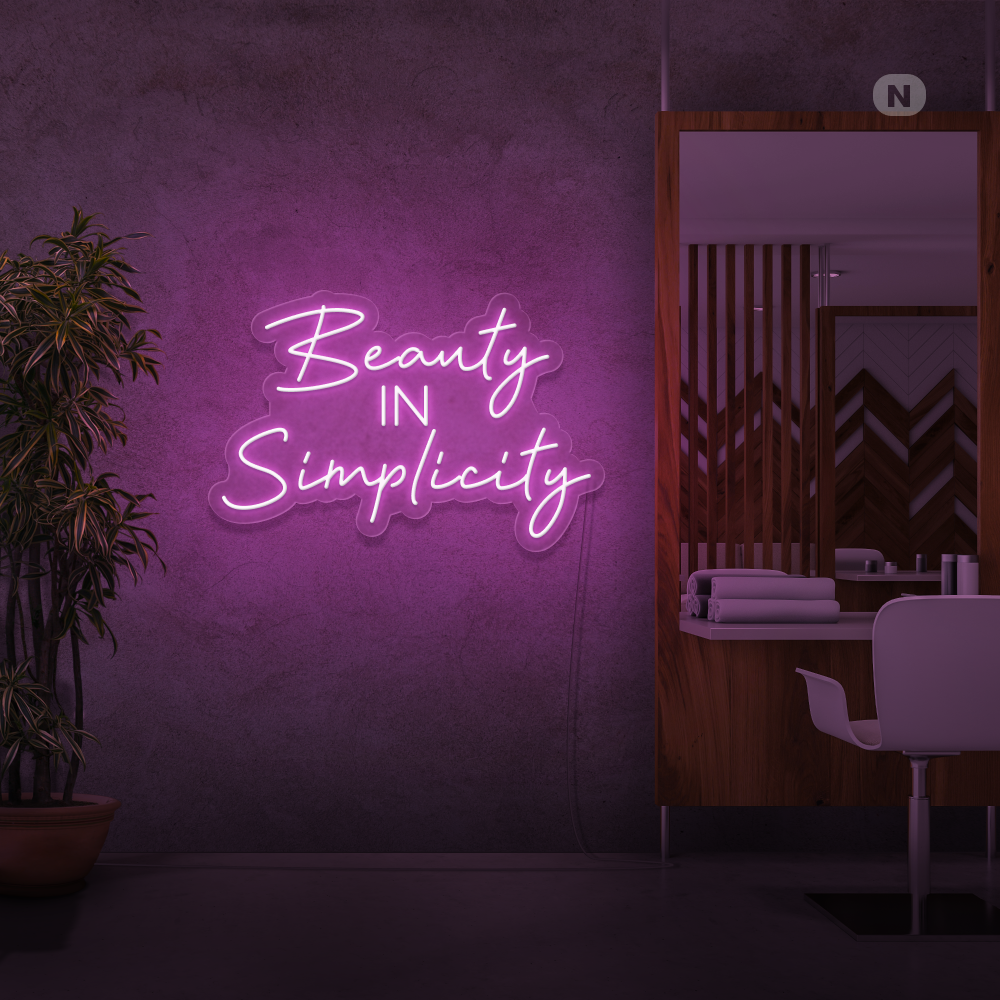 Neon Schild Beauty in Simplicity