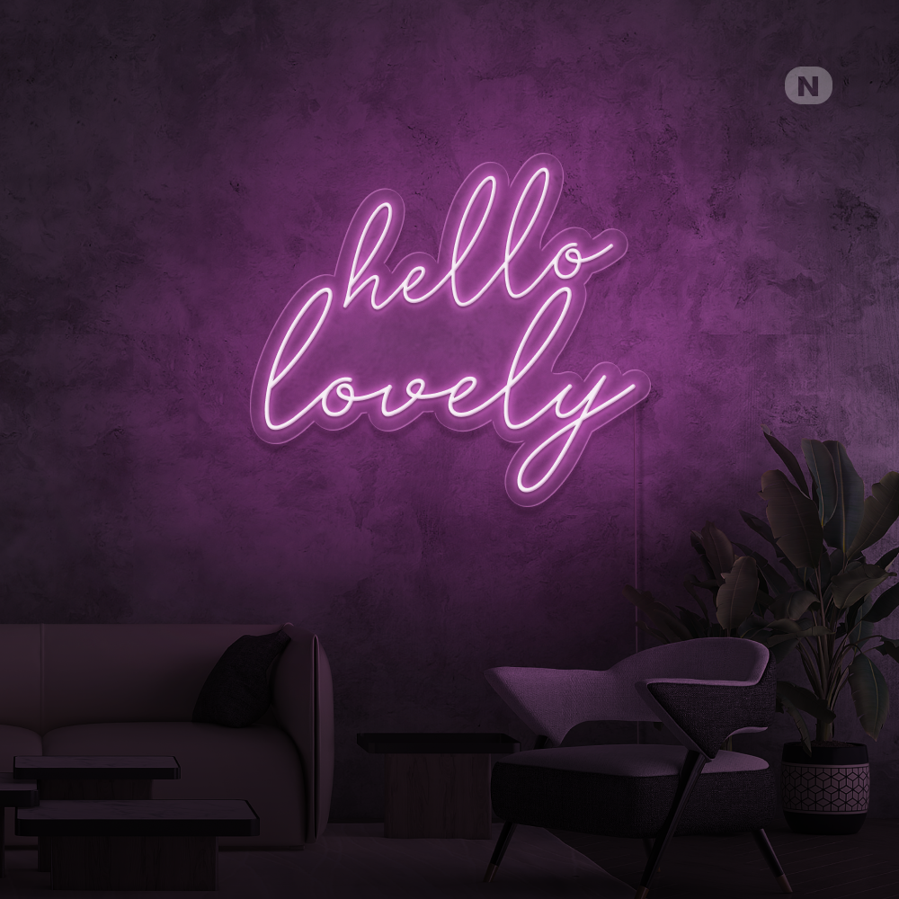 Neon Schild Hello Lovely