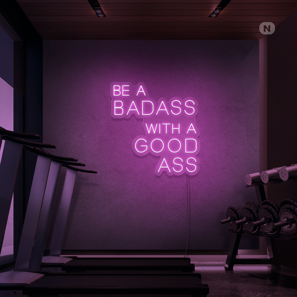 Neon Schild Gym Quote