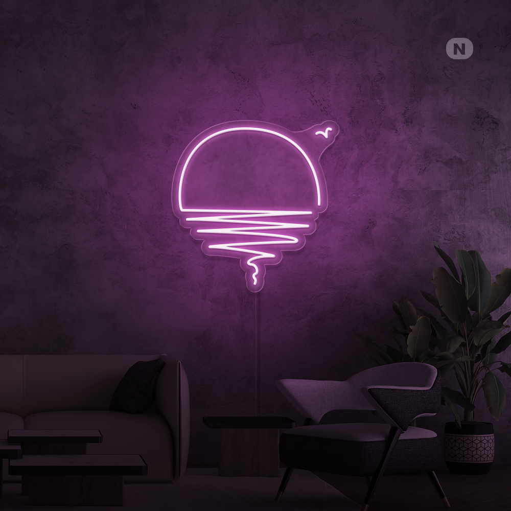 Neon Schild Sonnenuntergang