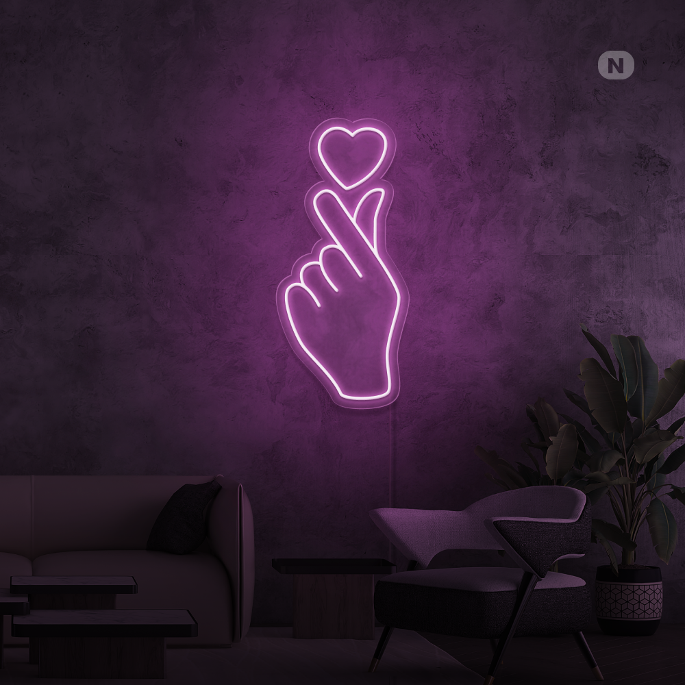 Neon Schild Liebe Hand