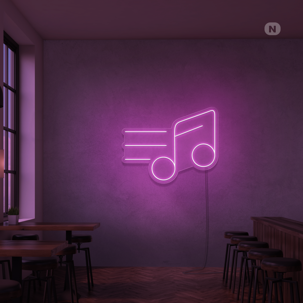 Neon Schild Musiknote