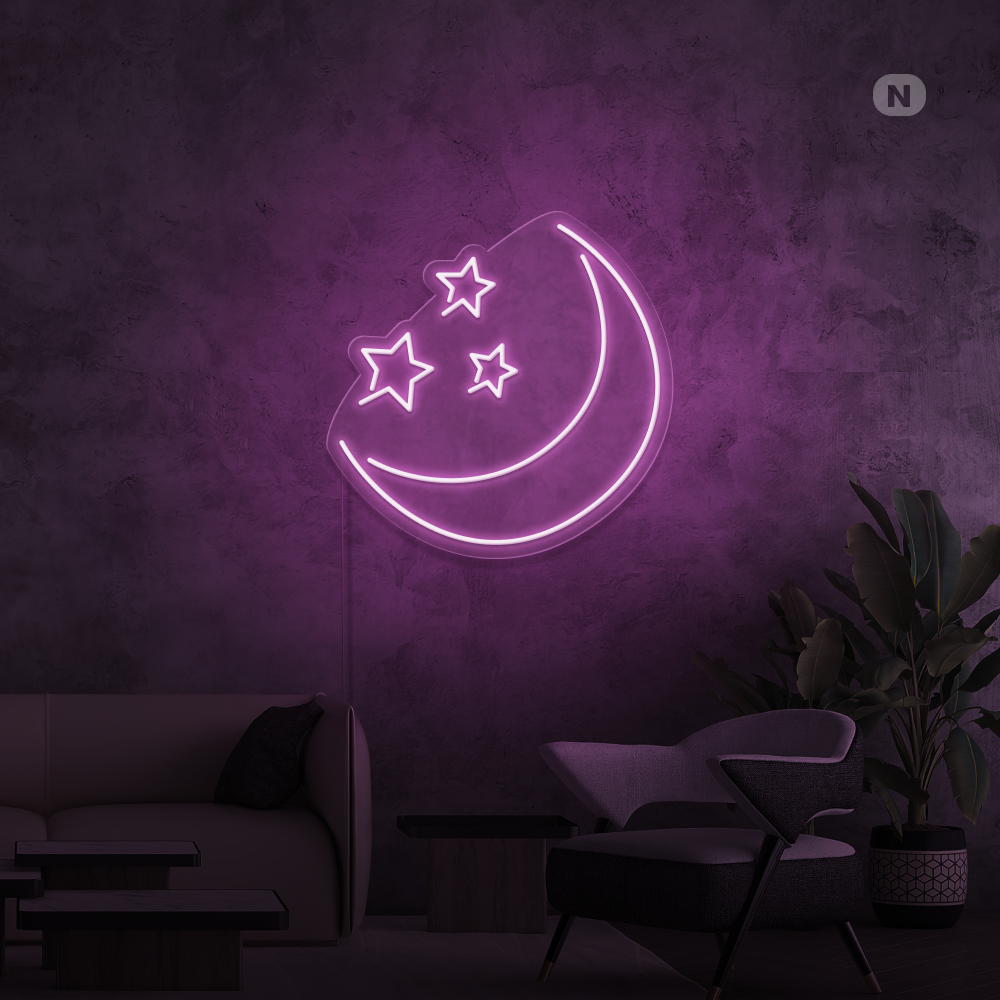 Neon Schild Mond