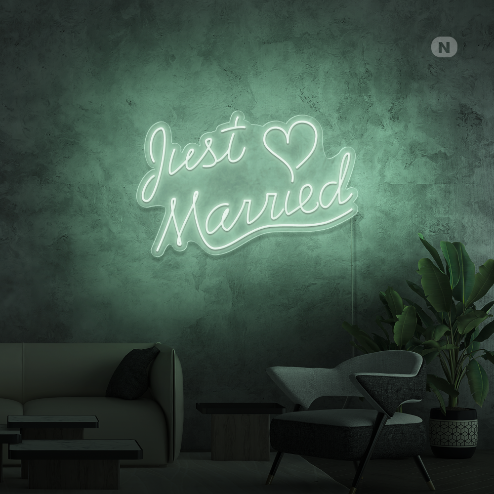Neon Schild Just Married